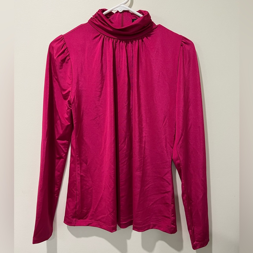 Ann Taylor Draped Mock Neck Top